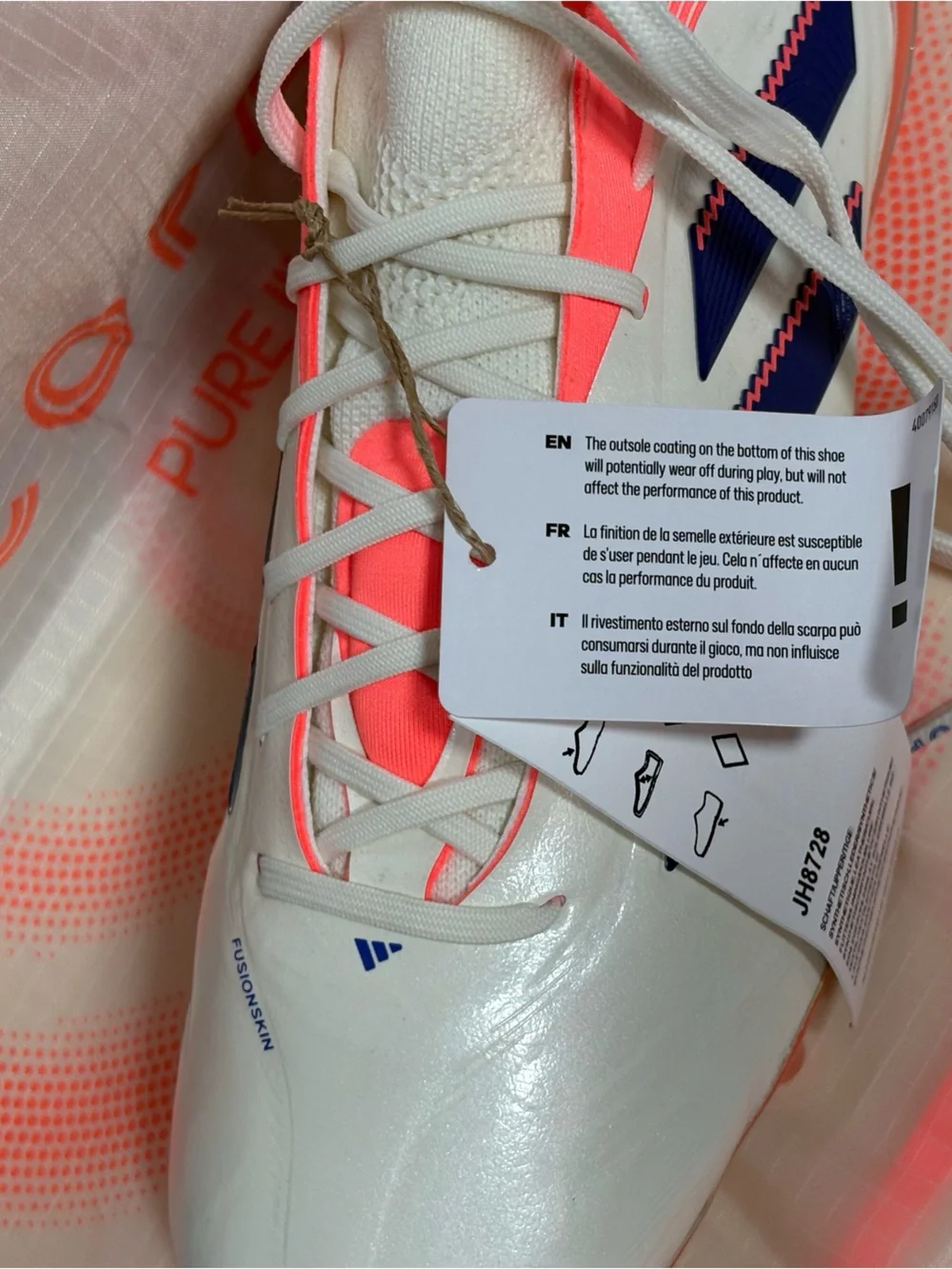 Adidas Copa Pure 3 Elite FG Leather Coral Blaze Pack Soccer Cleats JH8728 NEW